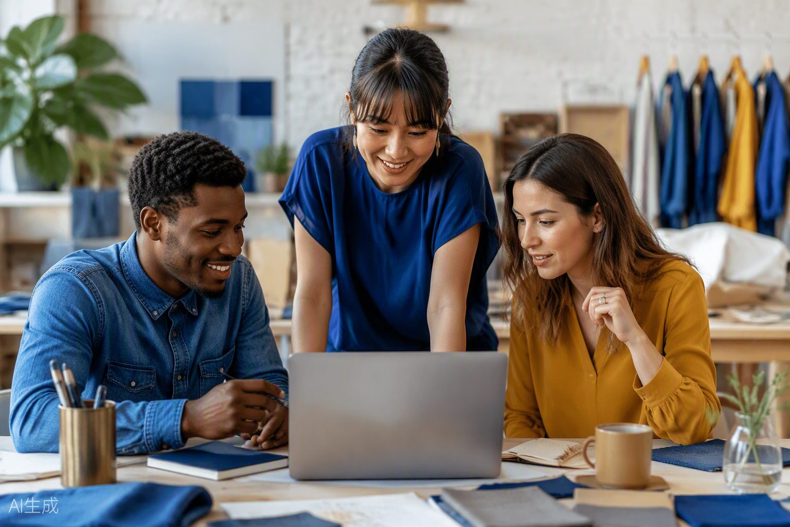 Small business team collaborating