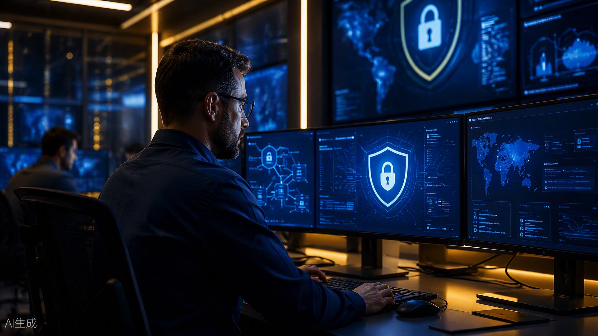 Security operations analyst reviewing email threat data